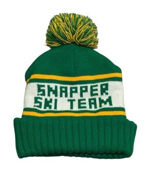 Snapper Ski Team Green Pom Beanie